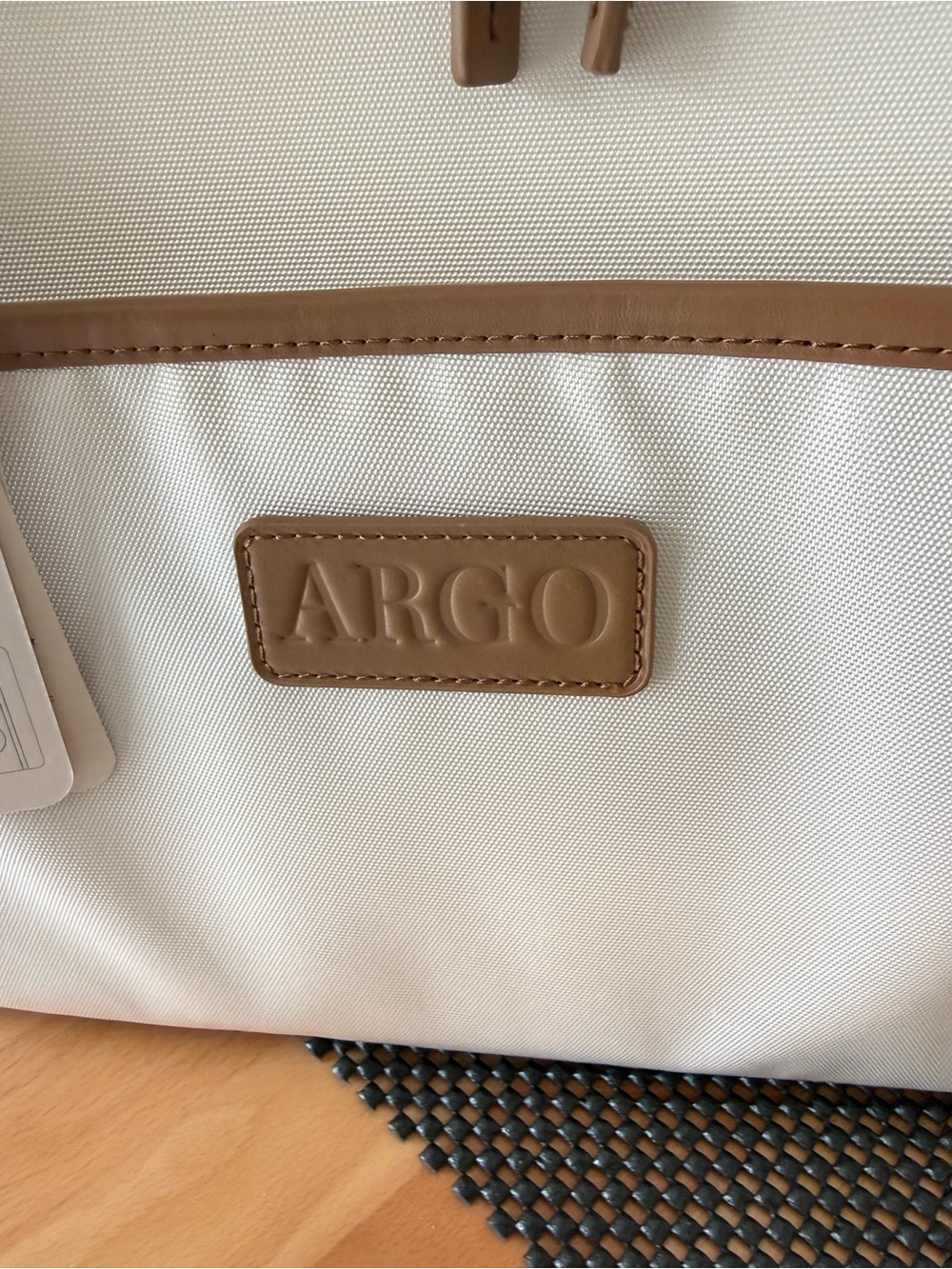 Cream and Tan Small Pet Duffel Carrier - Picture 8 of 11